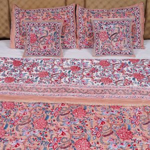 Craftiles - CF1051Q Sunflower Jaipuri Handblock Printed Reversible Comforter by Jaipurdharohar - AC Quilt | Comforter | Bedcover | Gudarie - Gray
