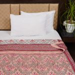 Craftiles – DH1042 Blossom Handblock Printed Reversible Dohar By Jaipur Dharohar – Red