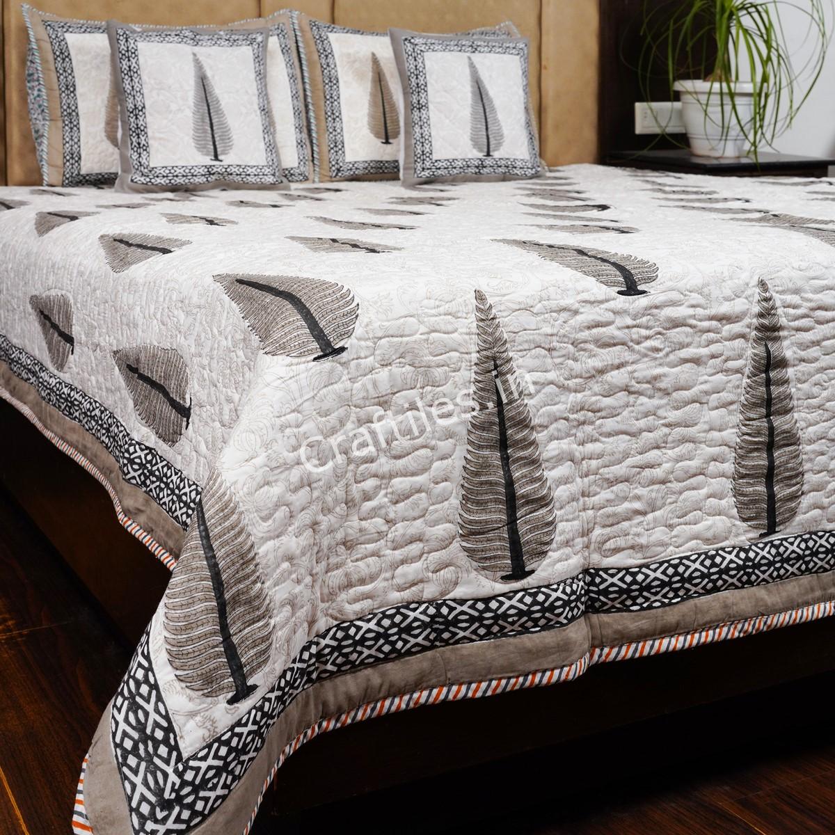 Craftiles - Tilak Jaipuri Handblock Printed Reversible Comforter by Jaipurdharohar - AC Quilt | Comforter | Bedcover | Gudarie - Brown - Image 3