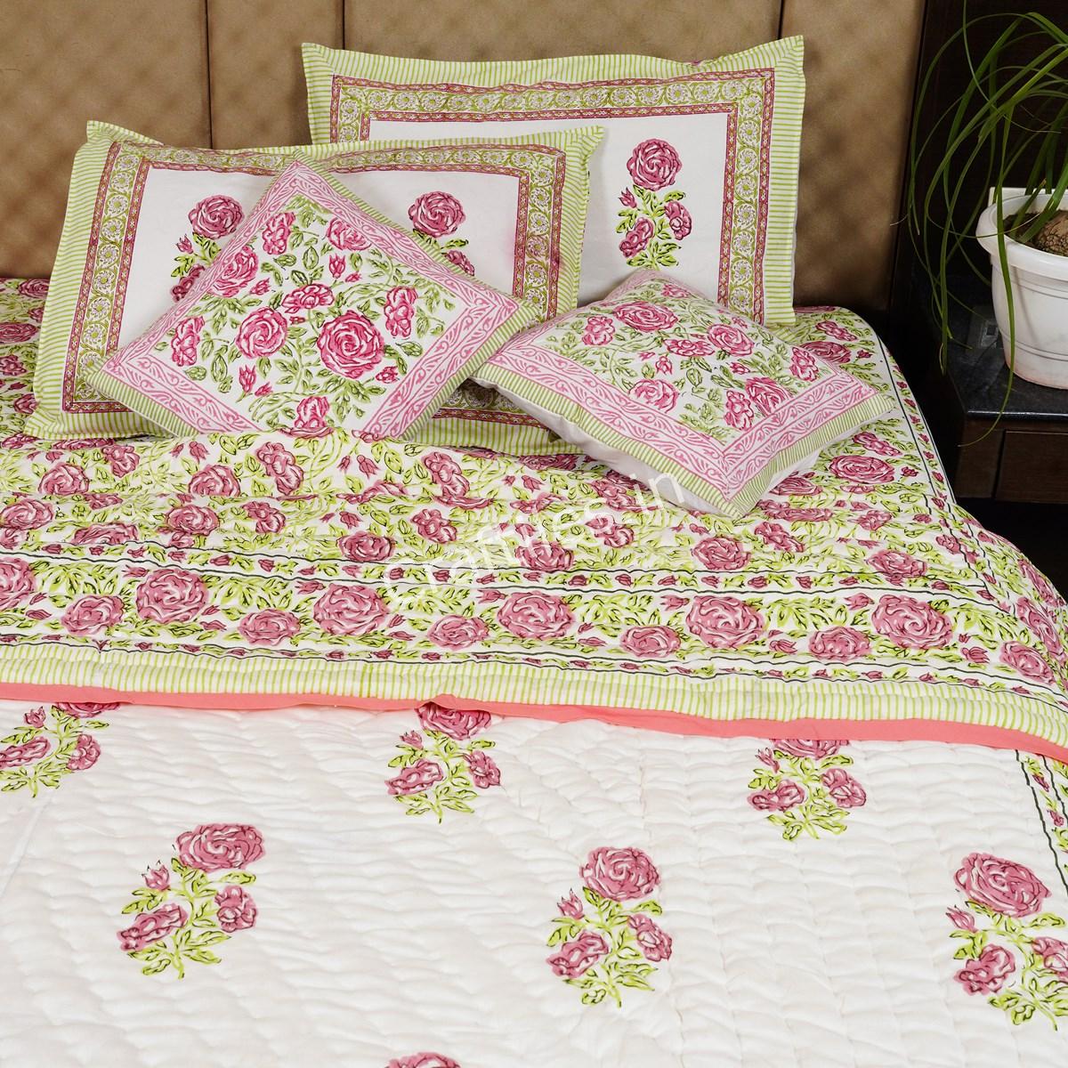 Craftiles - Jaipuri Handblock Printed Bedding Set by Jaipur dharohar for Home and Wedding Gift - Image 3