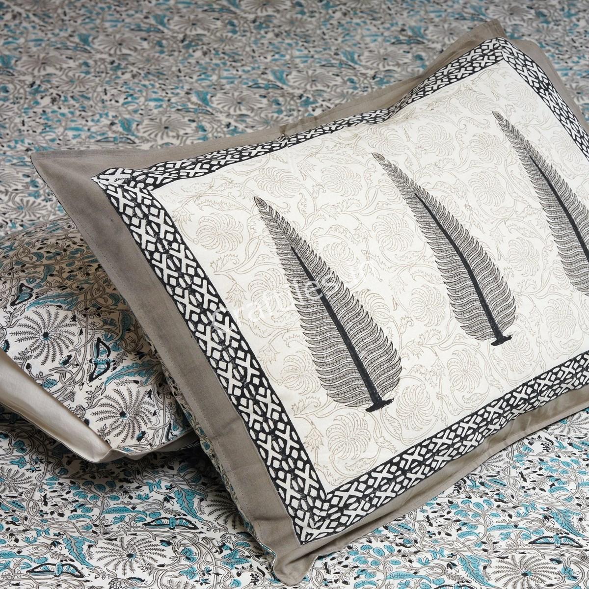 Craftiles® Tilak Boota Jaipuri Handblock Printed Cotton Bedsheet with 2 Pillow Covers by Jaipur Dharohar - Brown - Image 4