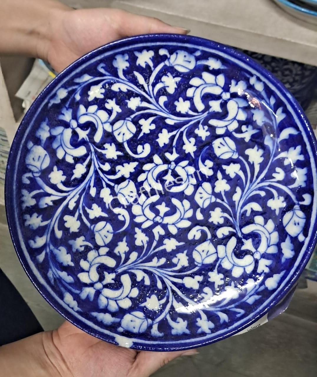 Craftiles® BP2001 Mugal Handmade Jaipur Blue Pottery by Jaipur Dharohar