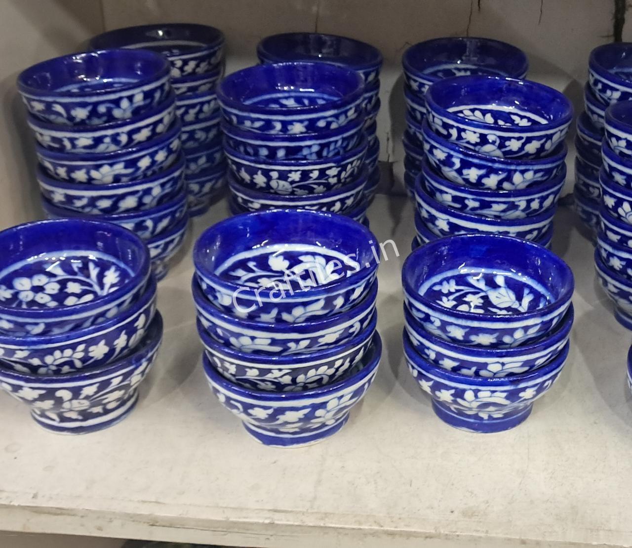 Craftiles® Mughal Handmade Jaipur Blue Pottery by Jaipur Dharohar - Image 3