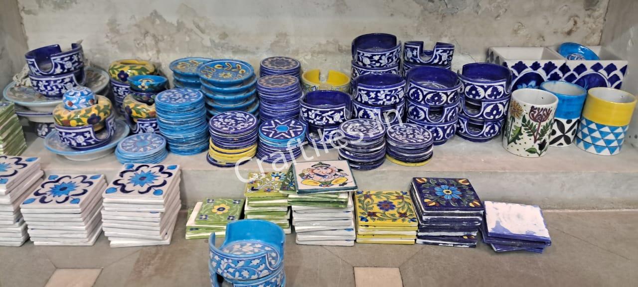 Craftiles® BP2001 Mugal Handmade Jaipur Blue Pottery by Jaipur Dharohar