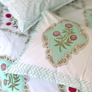 Craftiles® Premium Parcale Cotton Jaipuri Handblock Printed Bedsheet with 2 Pillow Covers by Jaipur Dharohar