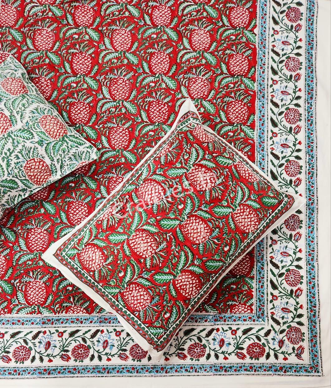 Craftiles® BD9000 All New Designs for Jaipuri Handblock Printed Cotton Bedsheet with 2 Pillow Covers by Jaipur Dharohar - Image 45