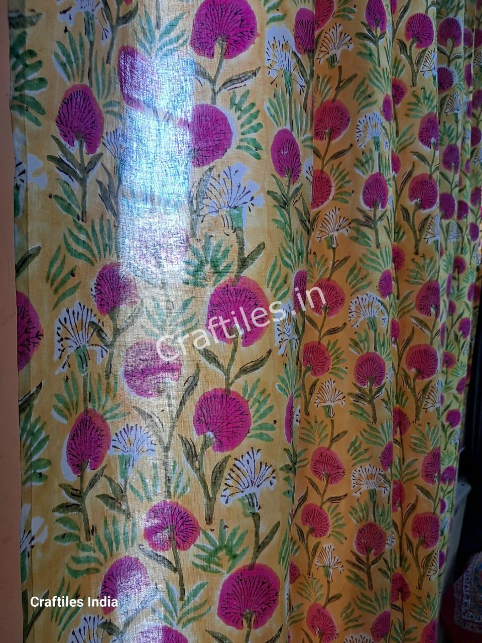 Jaipur Handblock printed curtain