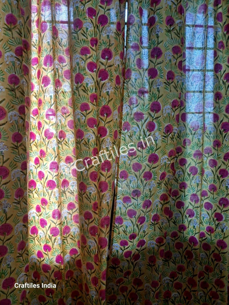 Jaipur Handblock printed curtain