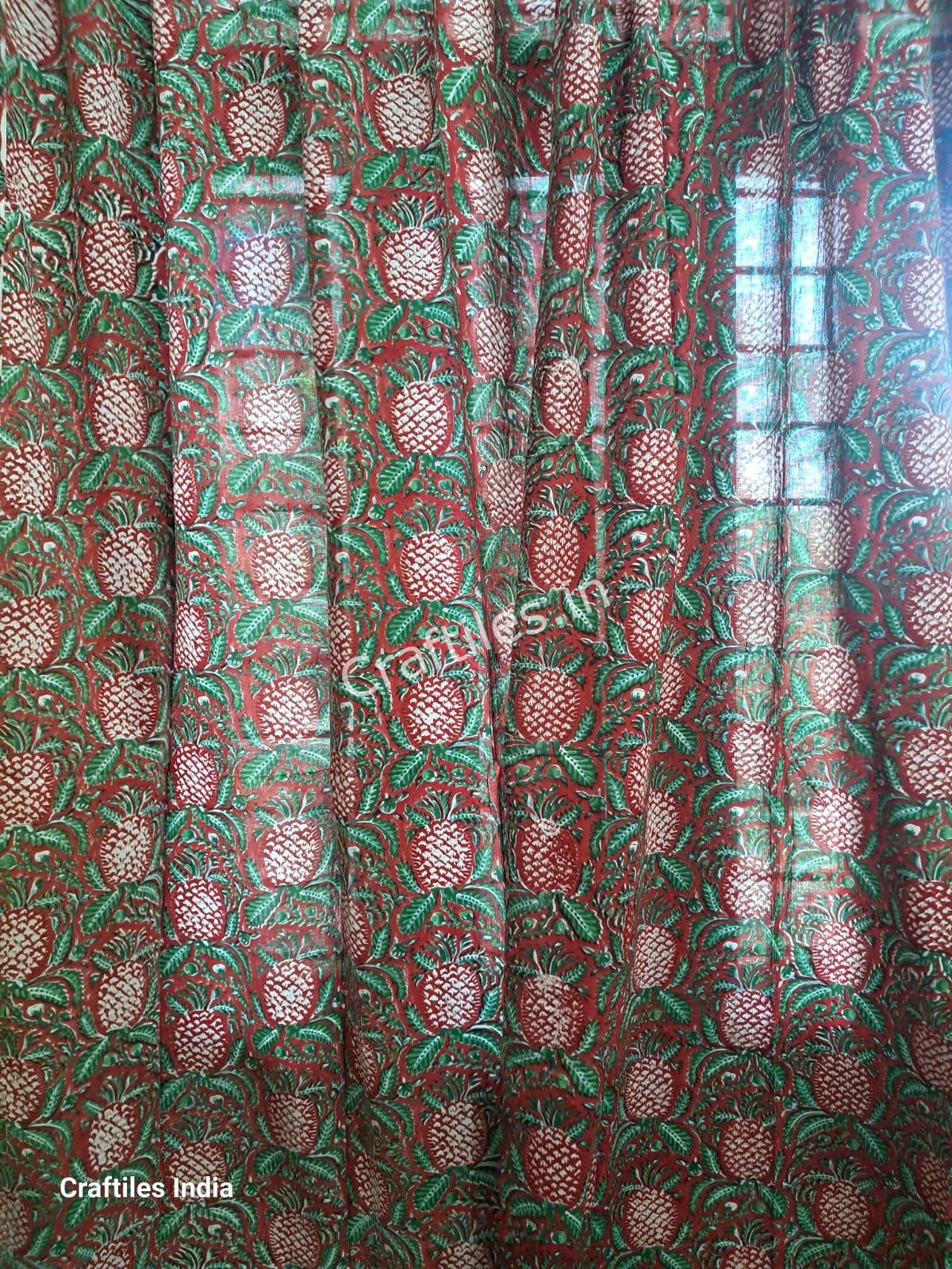 Rajasthani Royalty: Elevate Your Interior with Hand Block Print Curtains!
