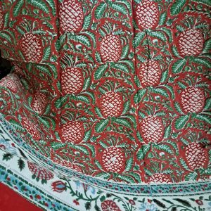 Craftiles® - CT2004 Hand block Printed Cotton Curtain White by Jaipur Dharohar - Free Delivery