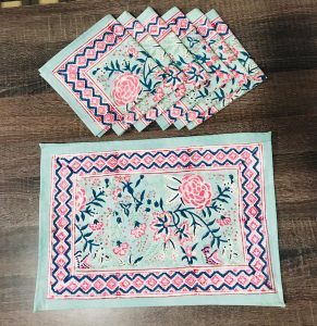 BLOCK PRINT TABLE MAT