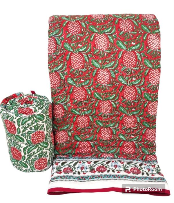 Craftiles Quilts - All session organic Handblock printed Jaipur Razai by Jaipur dharohar - Image 19