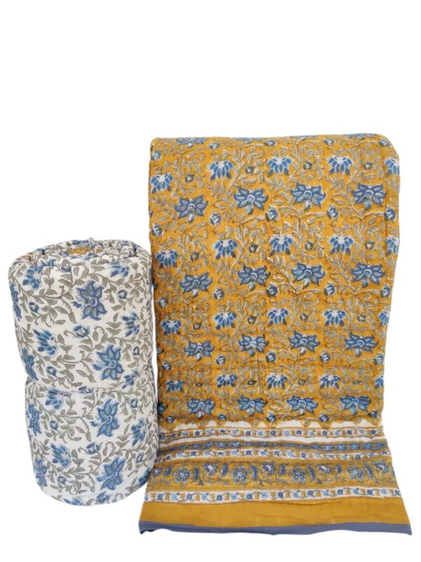 Craftiles Quilts - All session organic Handblock printed Jaipur Razai by Jaipur dharohar - Image 12