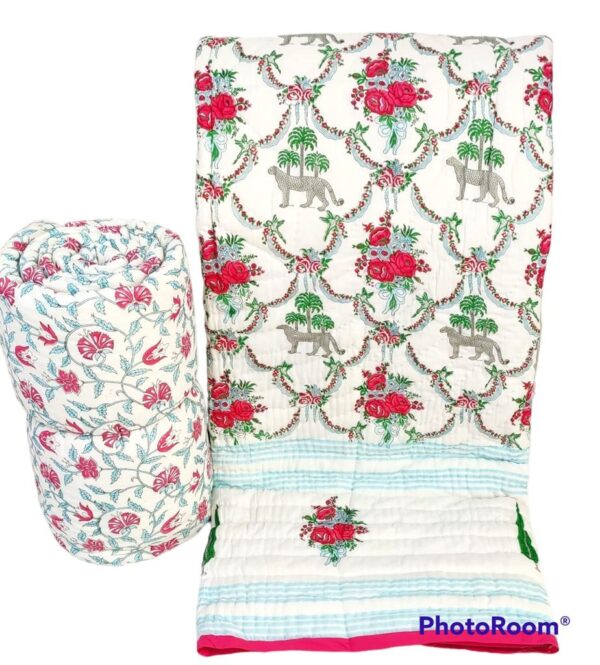 Craftiles Quilts - All session organic Handblock printed Jaipur Razai by Jaipur dharohar - Image 10