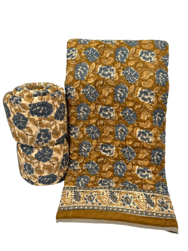 Craftiles Quilts - All session organic Handblock printed Jaipur Razai by Jaipur dharohar - Image 9