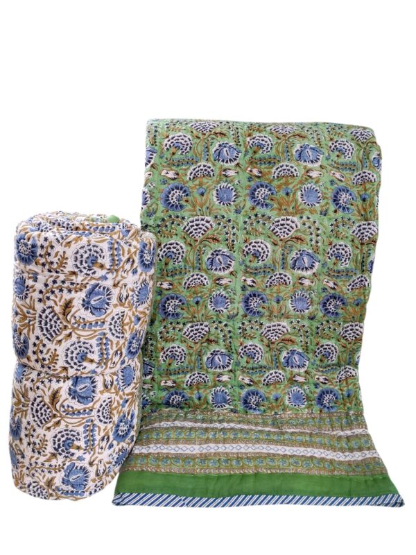Craftiles Quilts - All session organic Handblock printed Jaipur Razai by Jaipur dharohar - Image 36