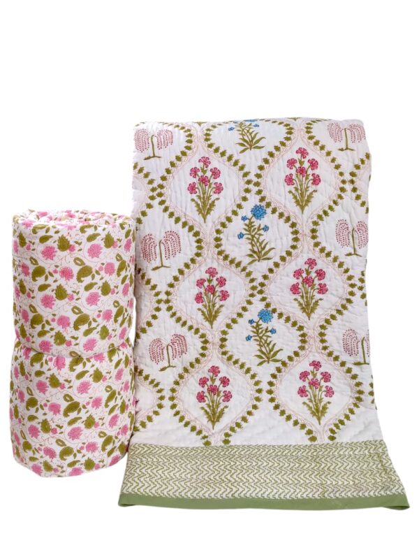 Craftiles Quilts - All session organic Handblock printed Jaipur Razai by Jaipur dharohar - Image 34