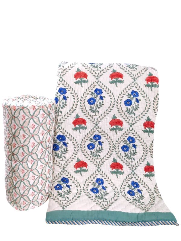 Craftiles Quilts - All session organic Handblock printed Jaipur Razai by Jaipur dharohar - Image 32