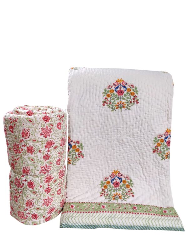 Craftiles Quilts - All session organic Handblock printed Jaipur Razai by Jaipur dharohar - Image 31