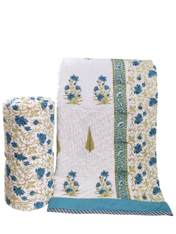 Craftiles Quilts - All session organic Handblock printed Jaipur Razai by Jaipur dharohar - Image 30
