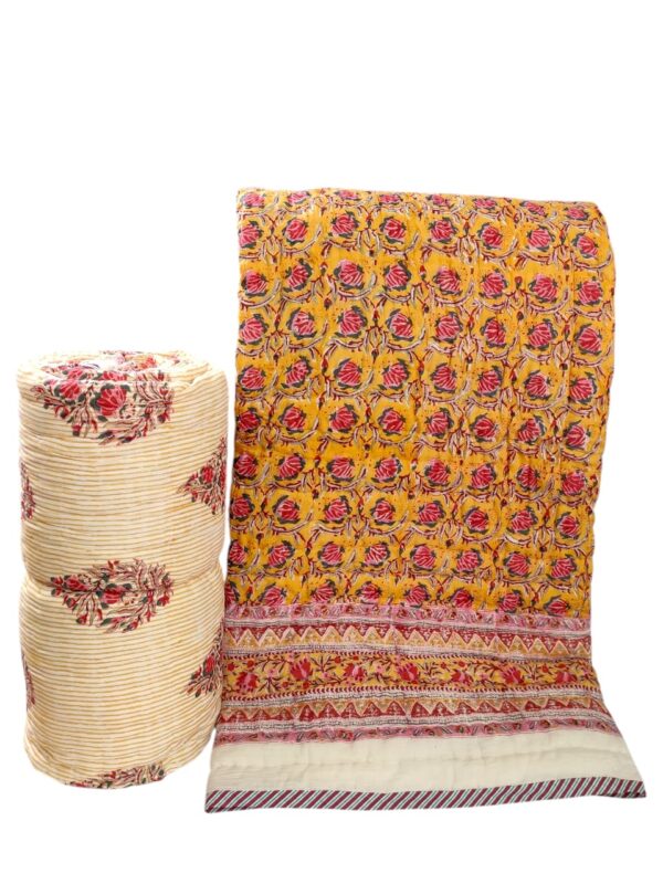 Craftiles Quilts - All session organic Handblock printed Jaipur Razai by Jaipur dharohar - Image 20