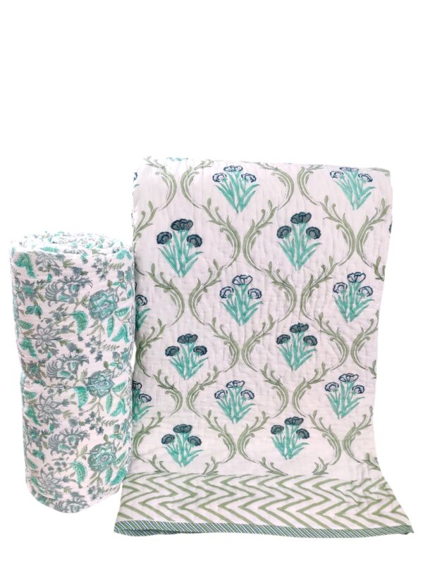 Craftiles Quilts - All session organic Handblock printed Jaipur Razai by Jaipur dharohar - Image 22