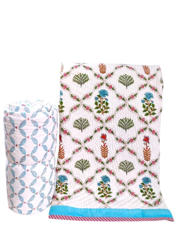 Craftiles Quilts - All session organic Handblock printed Jaipur Razai by Jaipur dharohar - Image 25