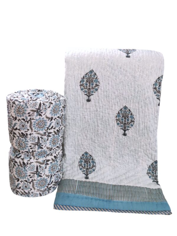 Craftiles Quilts - All session organic Handblock printed Jaipur Razai by Jaipur dharohar - Image 14