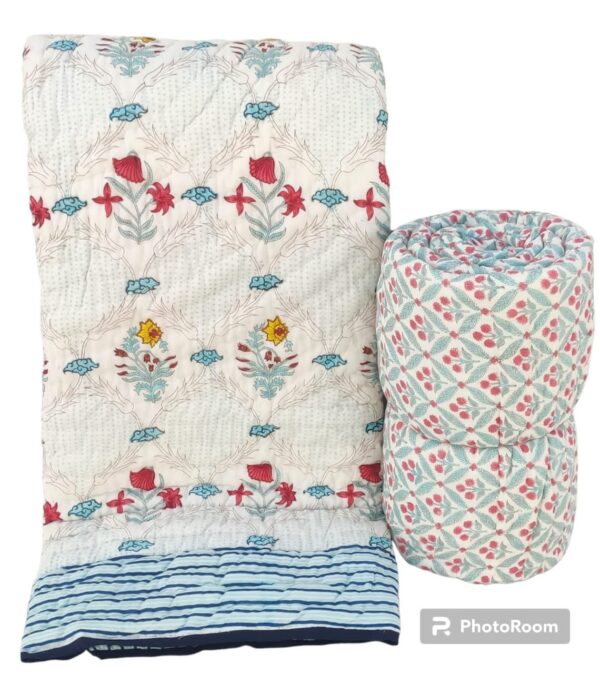 Craftiles Quilts - All session organic Handblock printed Jaipur Razai by Jaipur dharohar - Image 37