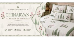 6003 Craftiles Chinarvan - Jaipuri Handblock Printed Quilt / Duvet by Jaipurdharohar - Green
